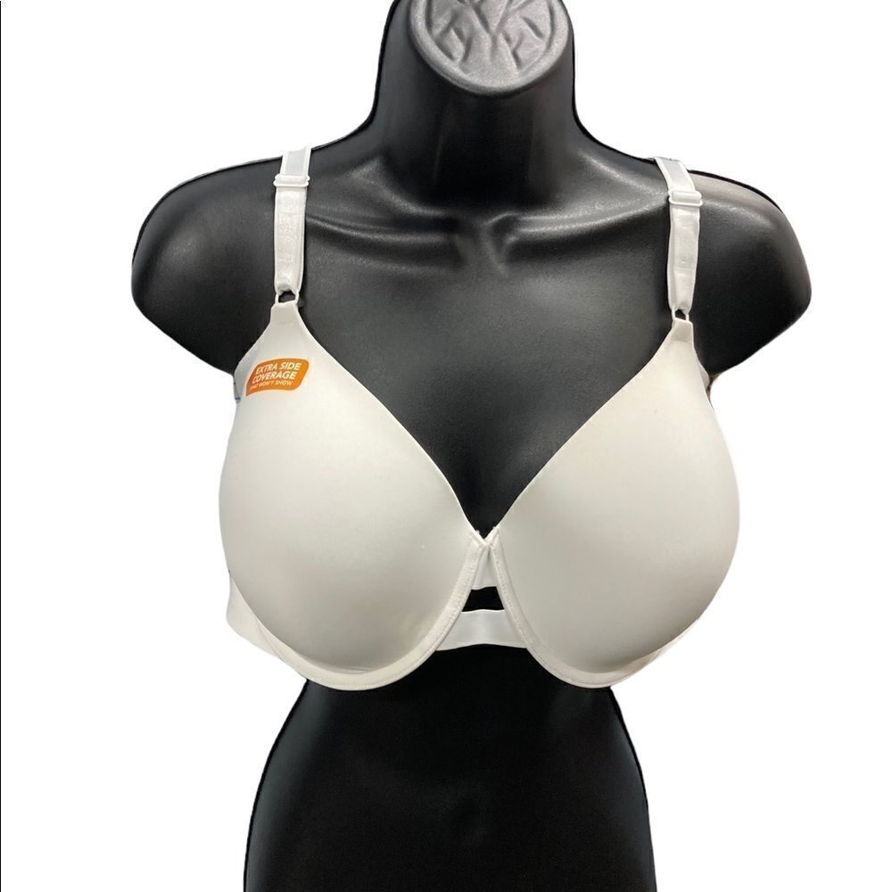 WARNER’S, Simply Perfect, Underwire‎ Bra, 40D, White, Smoothes Underarm Bulge,